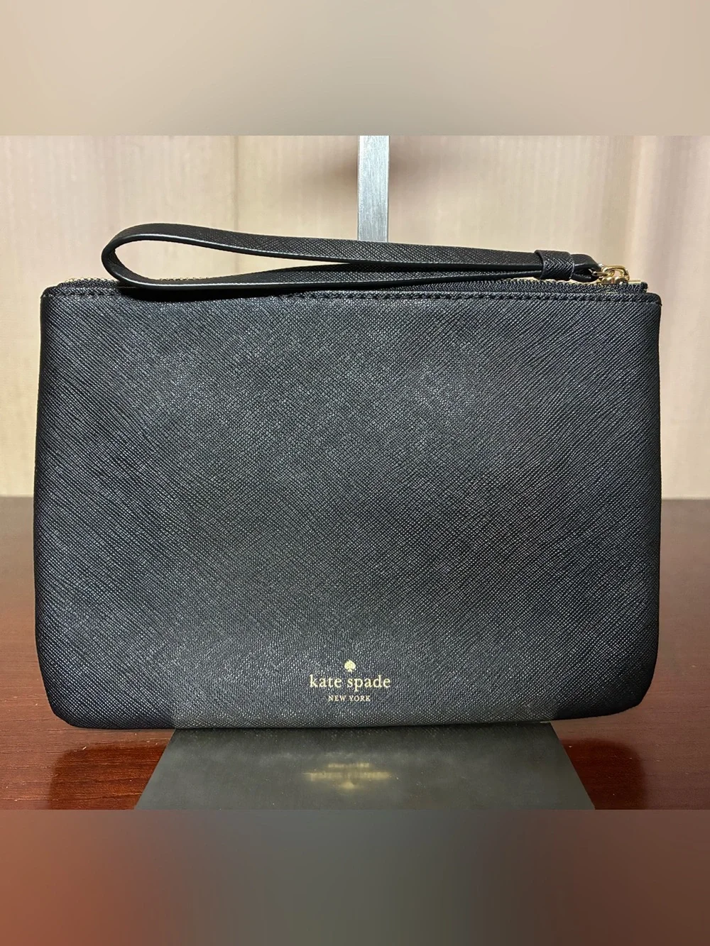 kate spade Black and White Owl Wristlet Clutch